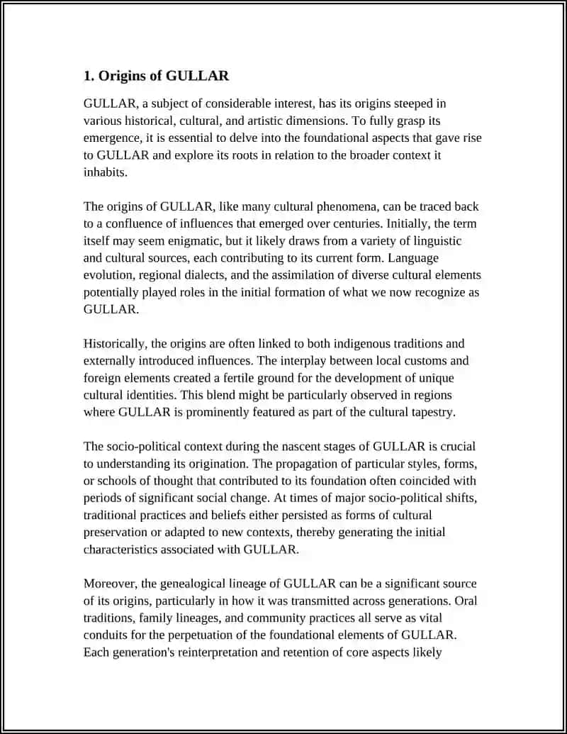 Origins of GULLAR 3