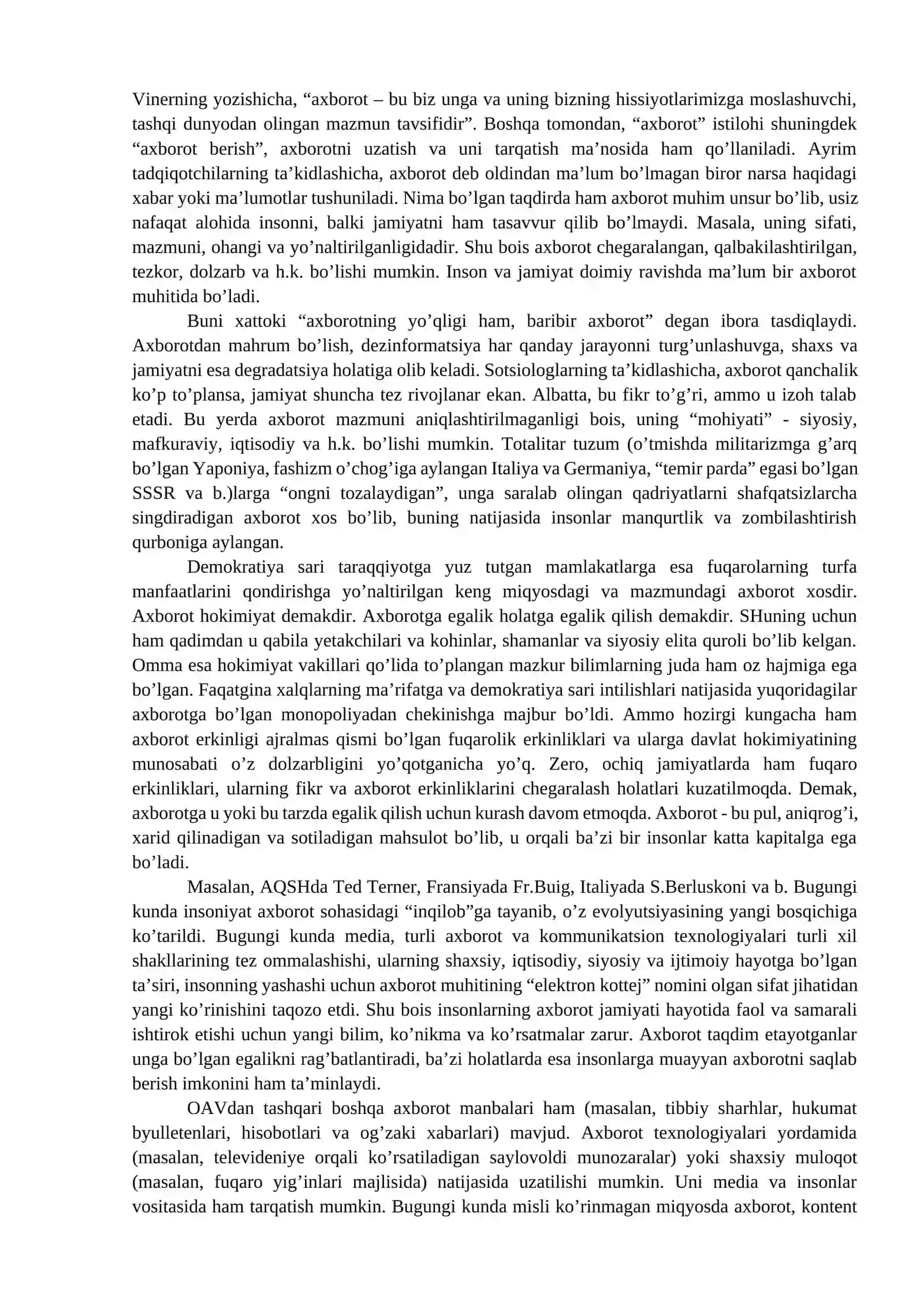 Axborotning ahamiyati 3