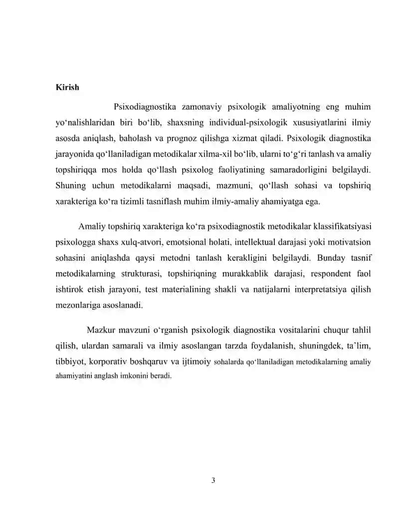 Psixodiagnostik metodikalar klassifikatsiyasi 3