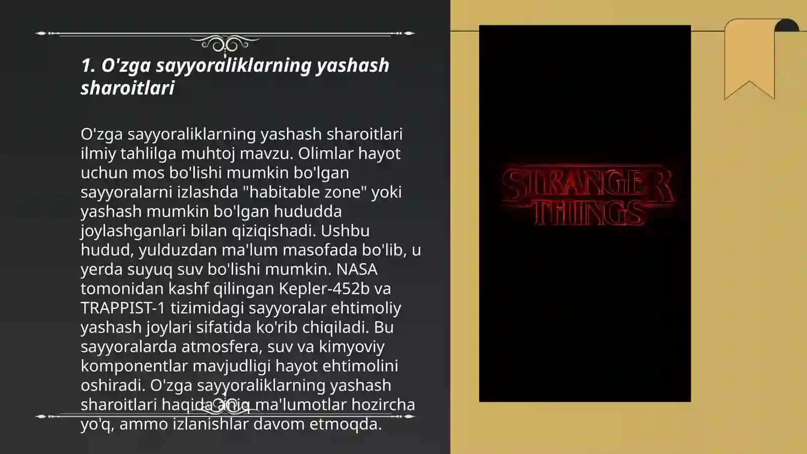 O'zga sayyoraliklarning yashash sharoitlari 3