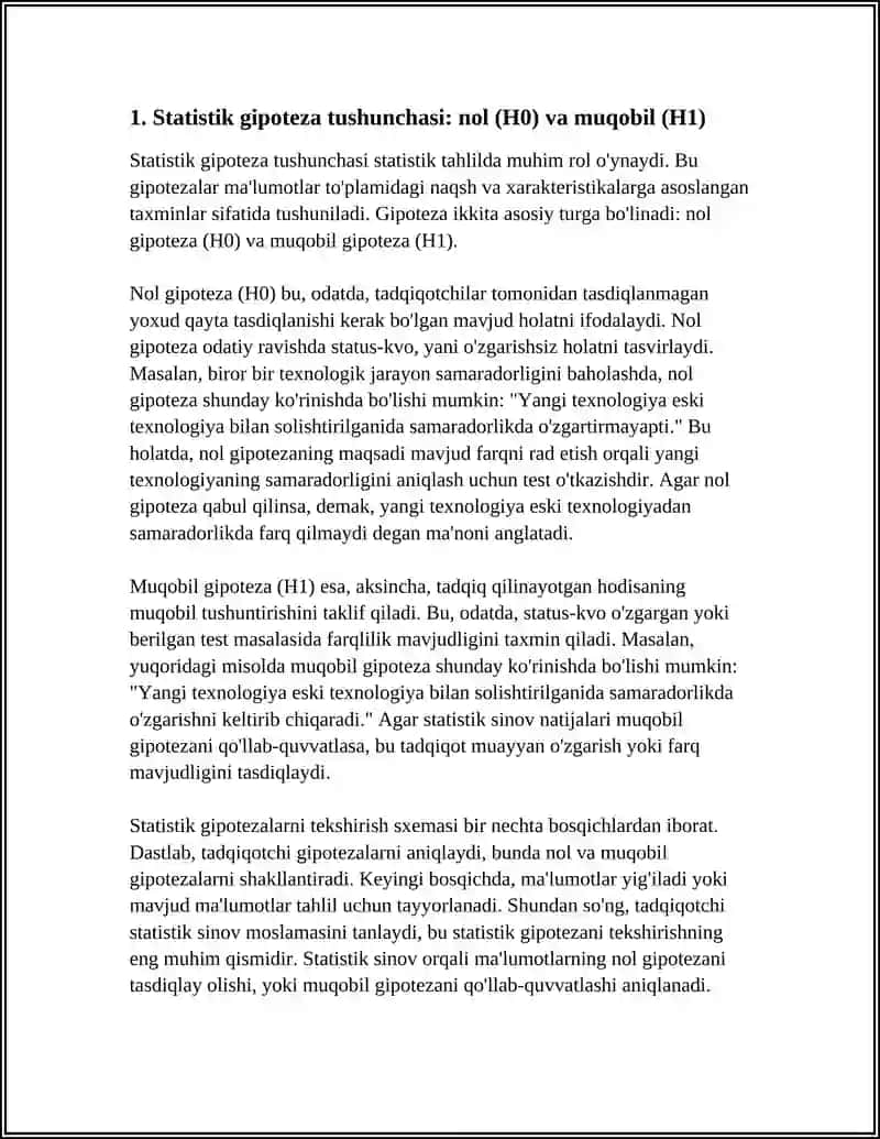 STATISTIK GIPOTEZA VA UNI TEKSHIRISH SXEMASI 3
