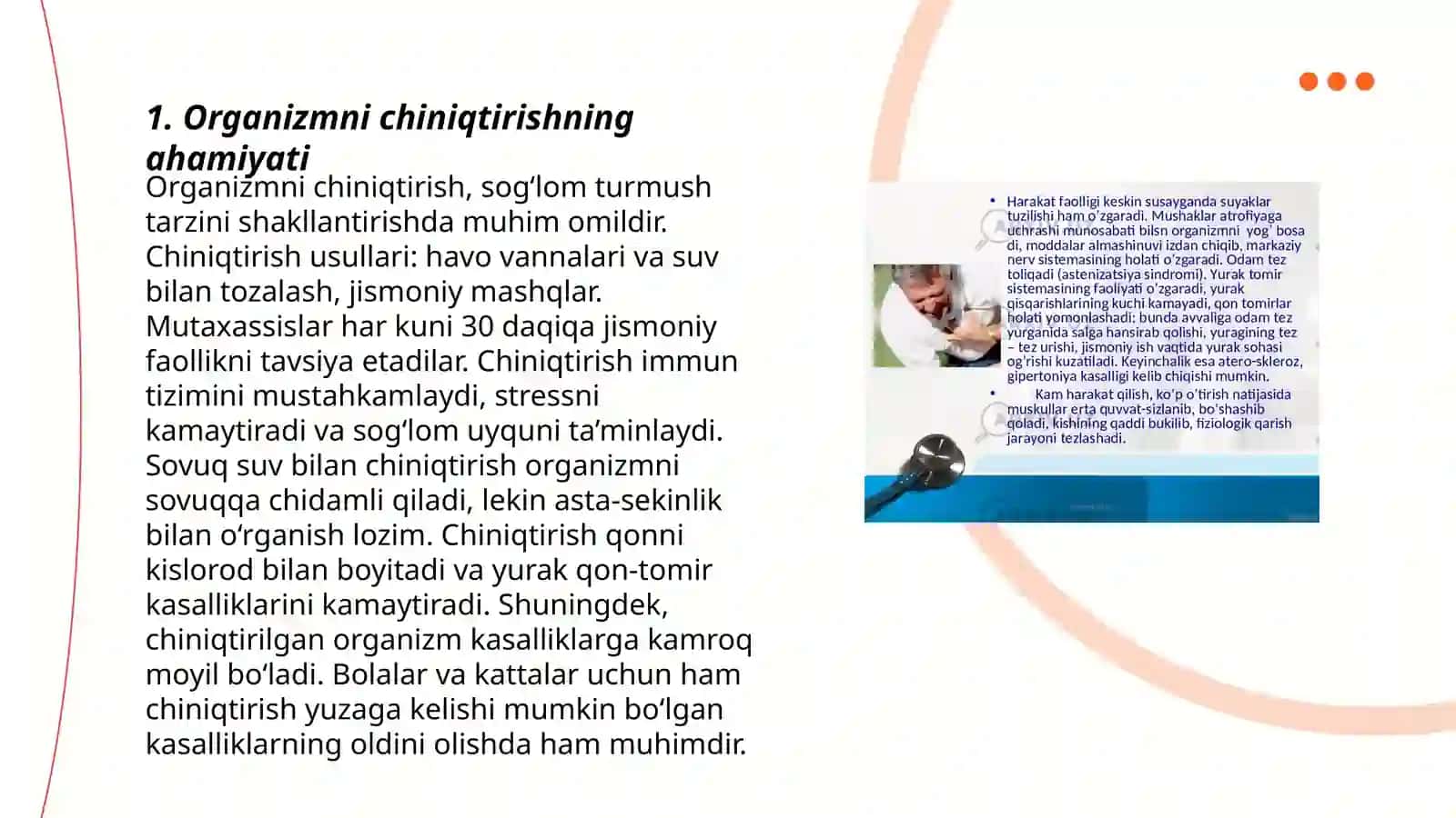 Organizmni chiniqtirish usullari 3