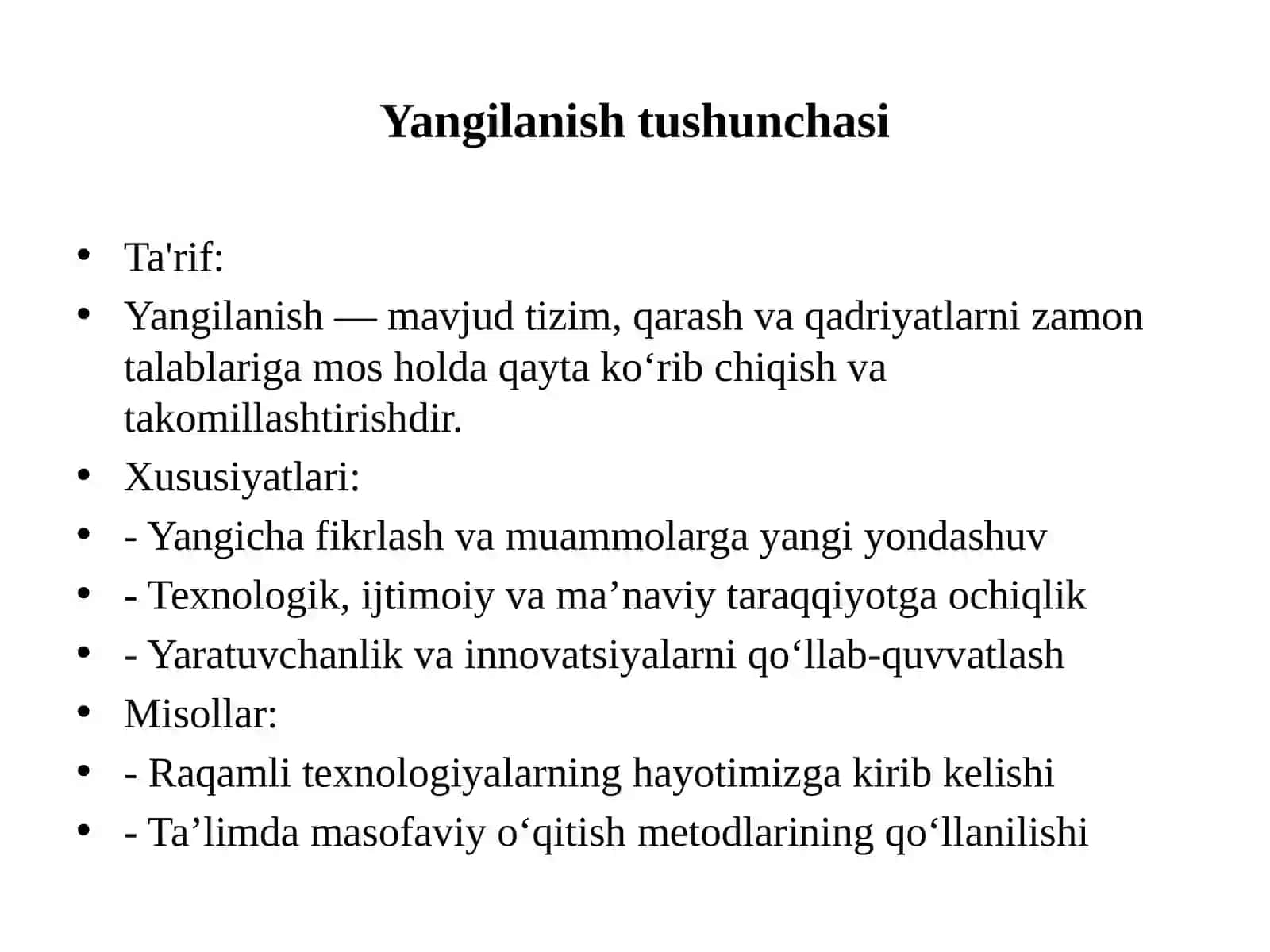 Vorislik va yangilanish 3