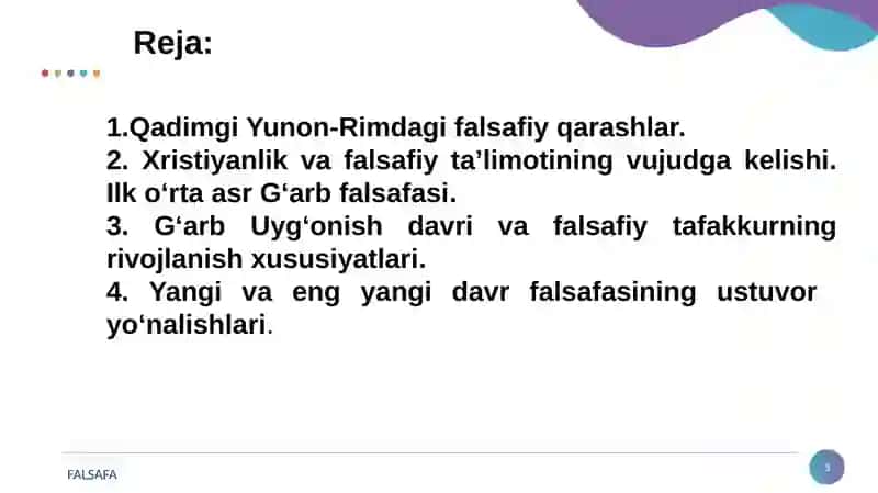 Falsafa jahon xalqlari madaniyatining tarkibiy qismi 3