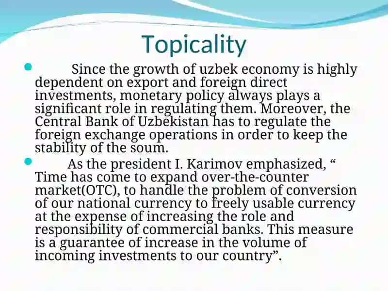 Monetary Policy in Uzbekistan 3