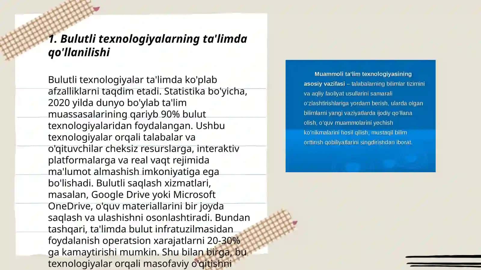 Bulutli texnologiyalardan foydalanish 3