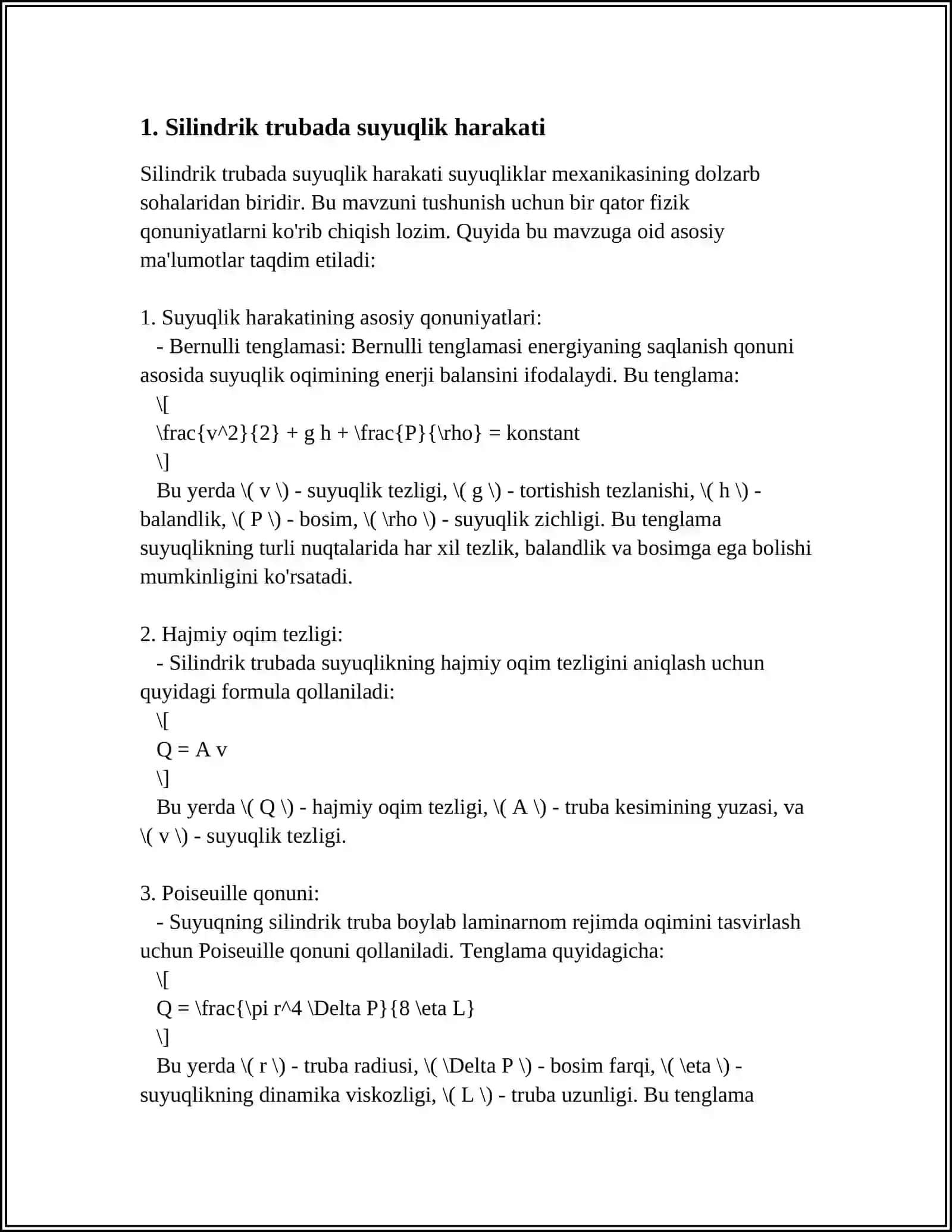 SILINDIRIK TRUBADA LAMINAR HARAKAT 3