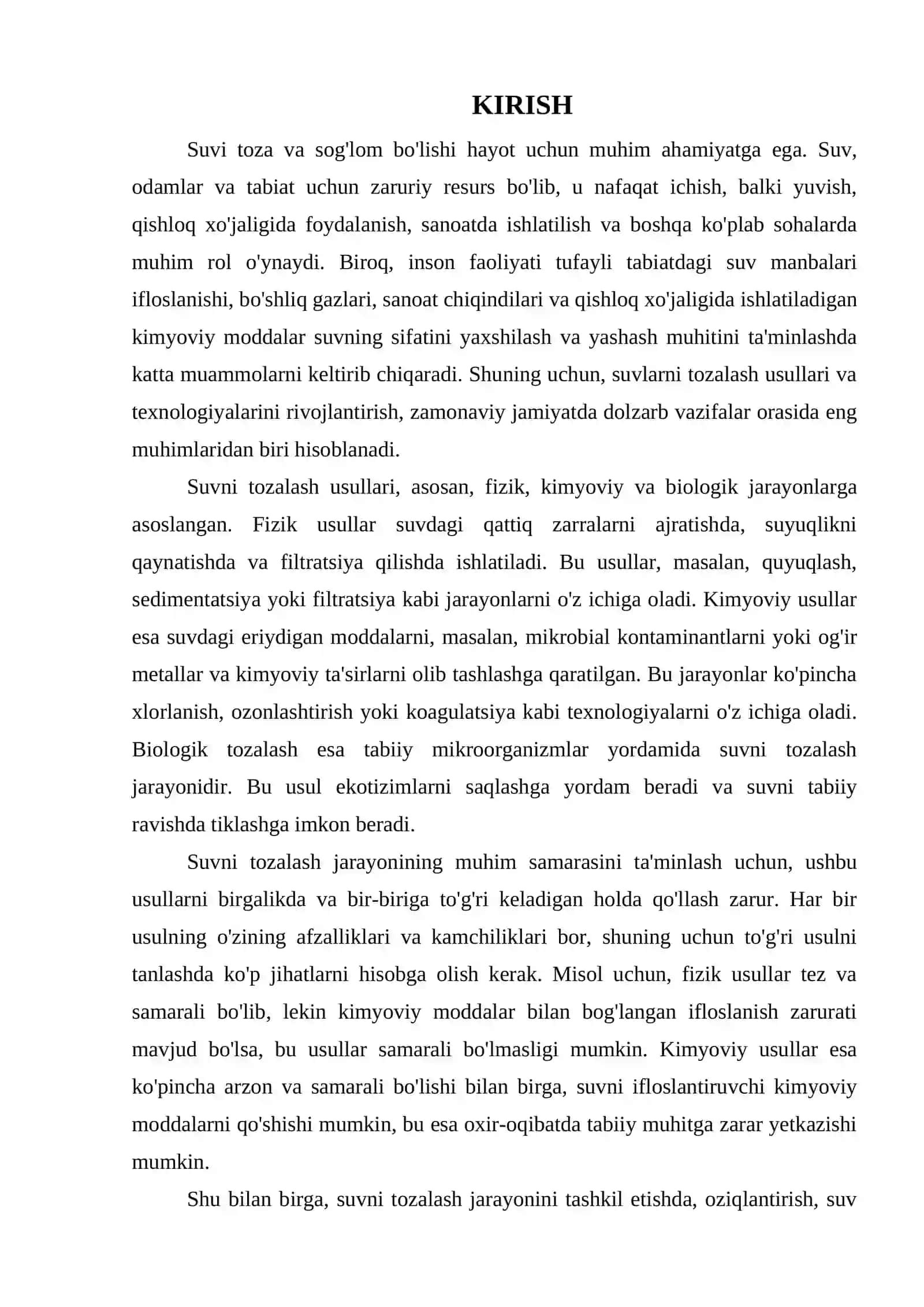 OQAVA SUVLARNI TOZALASH USULLARI 3