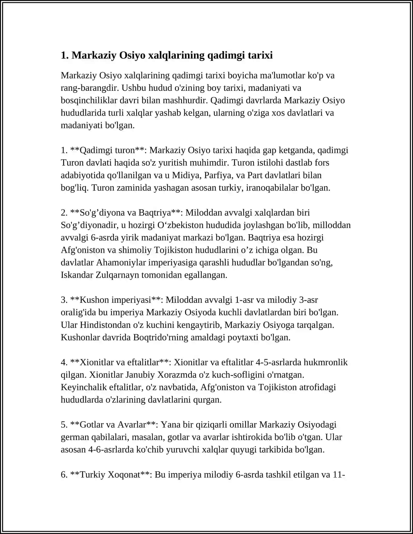 "MARKAZIY OSIYO XALQLARI TARIXI,MADANIYATI,ETNOGRAFIYASI MUAMMOLARI" 3