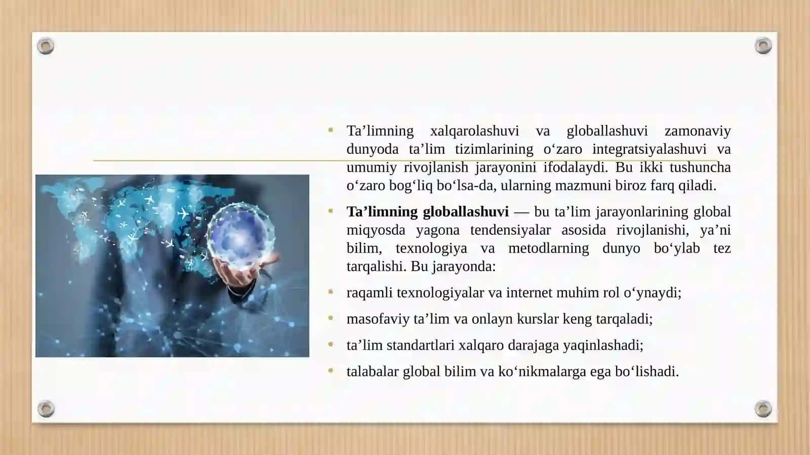 TA’LIMNING XALQAROLASHUVI VA GLOBALLASHUVI 3