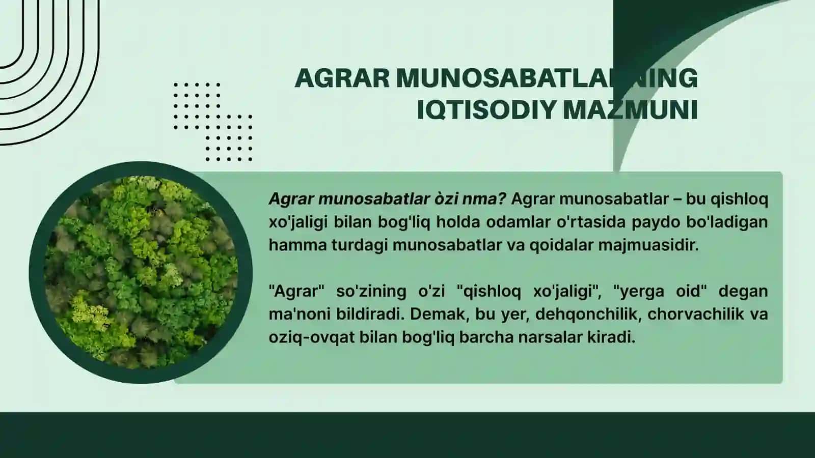 AGRO MUNOSABATLAR VA AGRO BIZNES 3