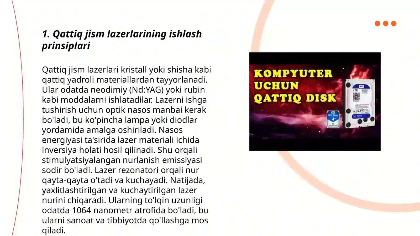 Qattiq jism lazerlari 3