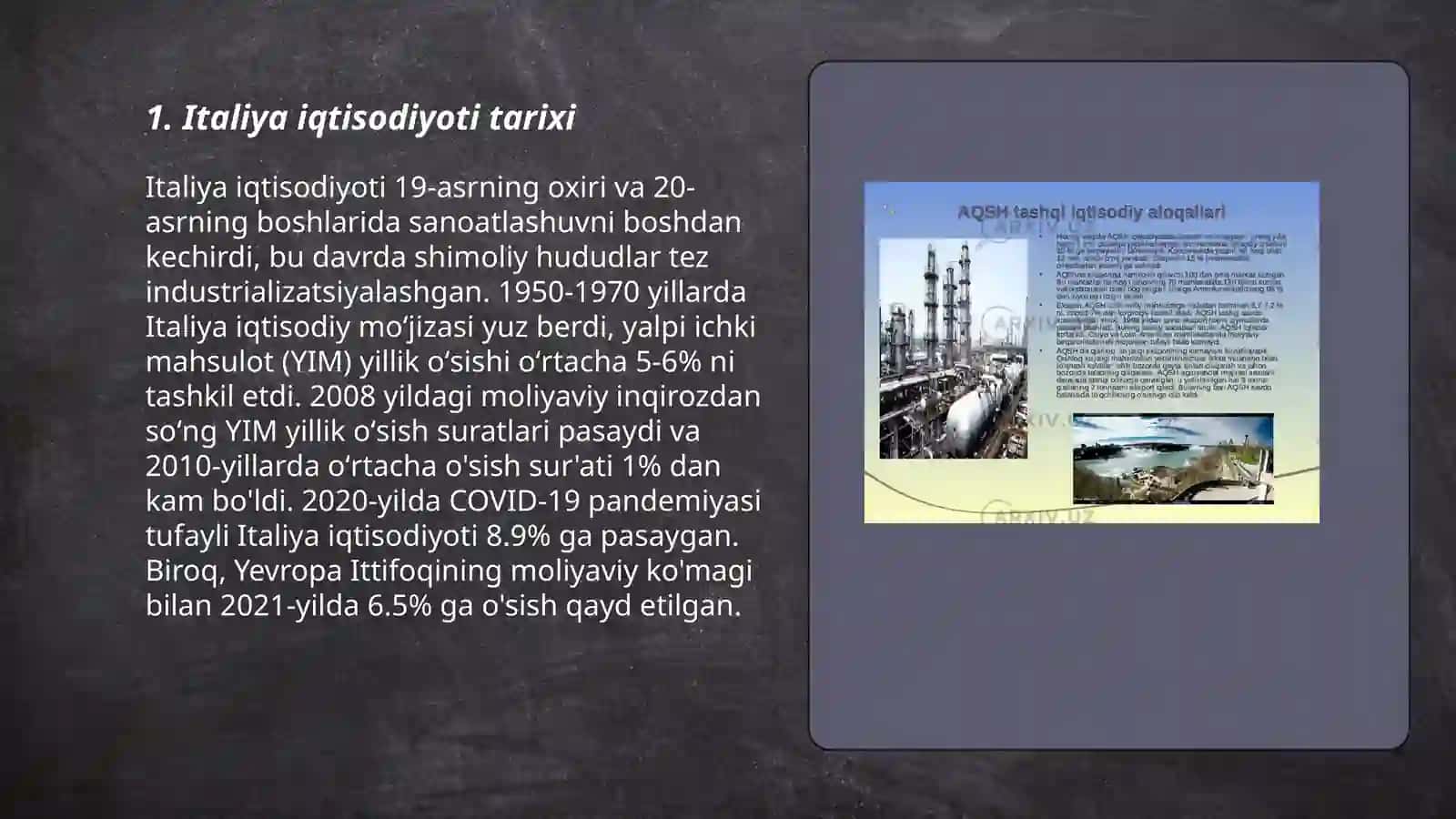 Italiya iqtisodiyoti 3