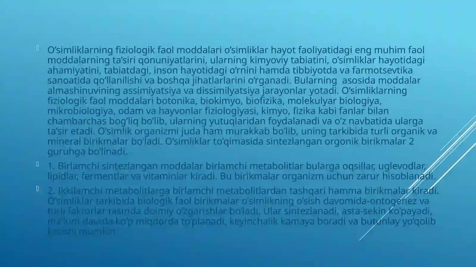 O’simliklarning fiziologik faol moddalari 3