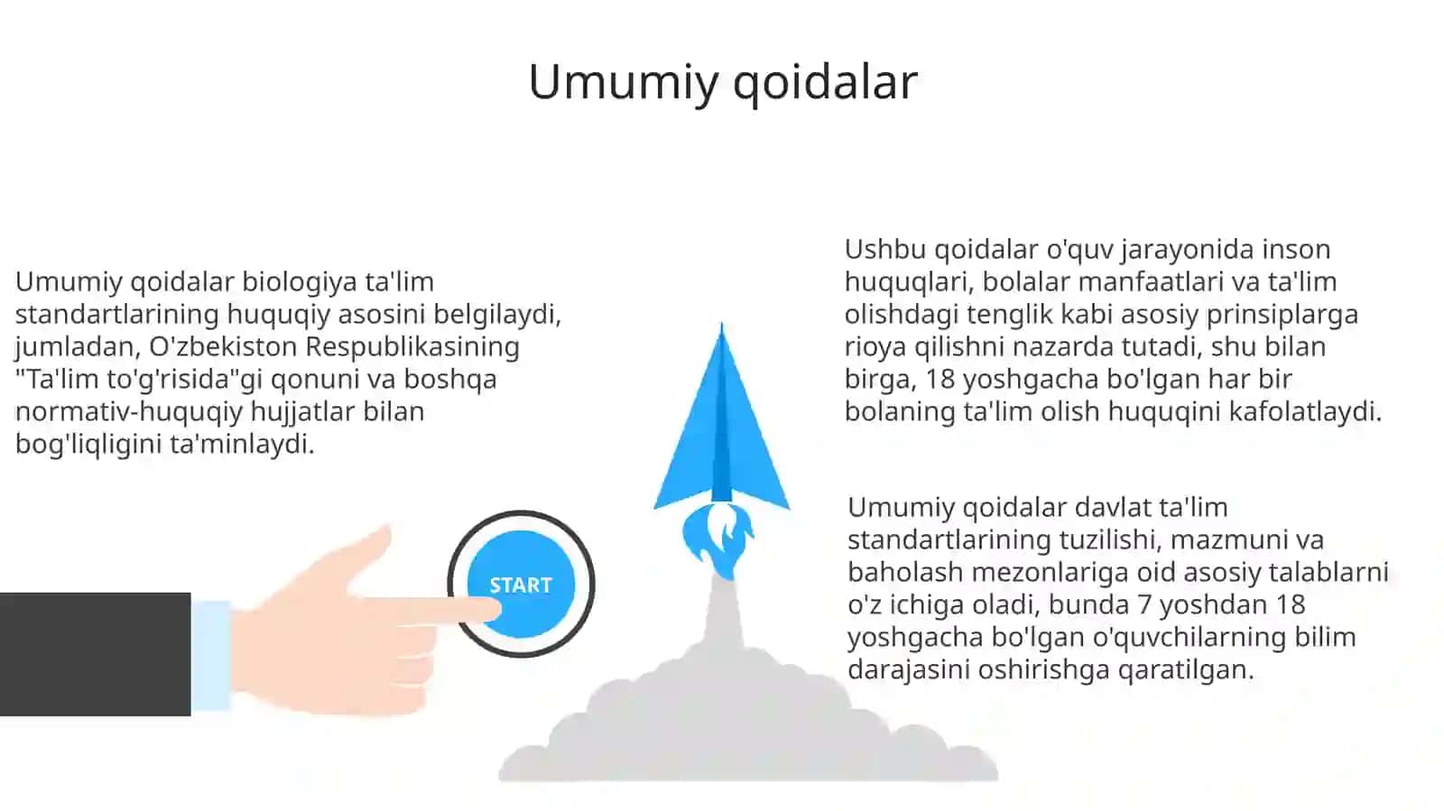 Umumiy qoidalar: Maqsad va vazifalar 3