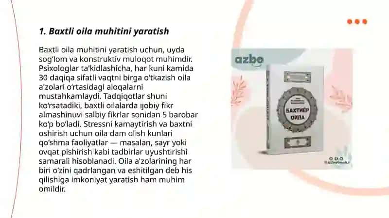 Baxtli oila muhitini yaratish 3