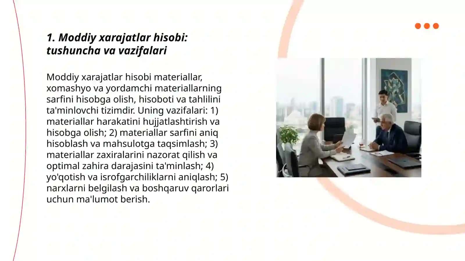 Moddiy xarajatlar hisobi 3