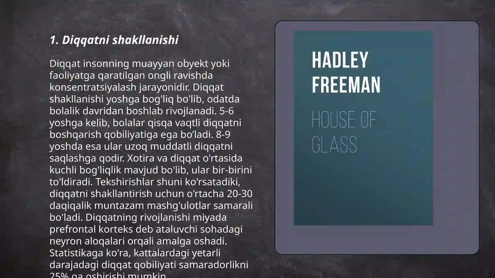 Diqqatni shakllanishi 3