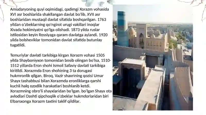 Xiva xonligi tarixiy geografiyasi 3