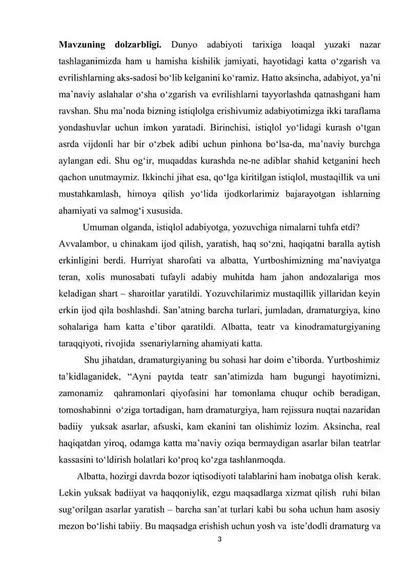 O’zbek dramaturgiyasida hayot haqiqati va badiiylik 3