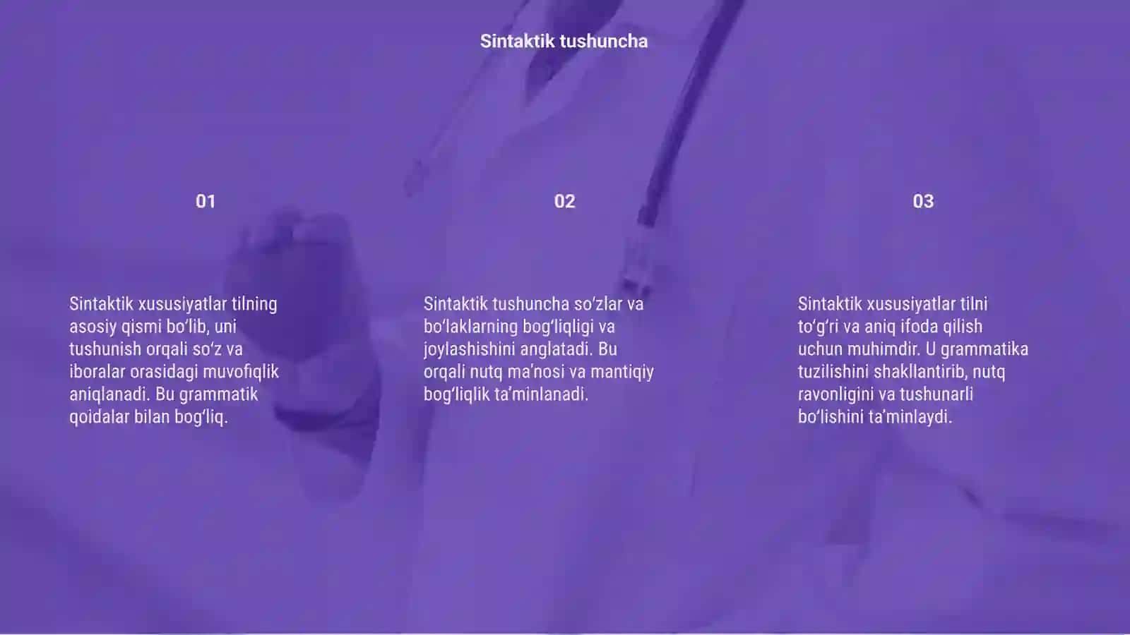 Sintaktik xususiyatlar 3