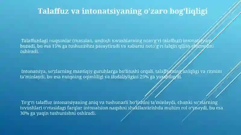 Talaffuz va ohangning nutqdagi o'rni 3