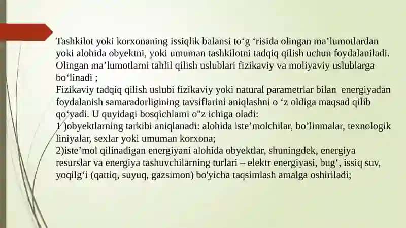 Bino va inshootlarning issiqlik balansi 3