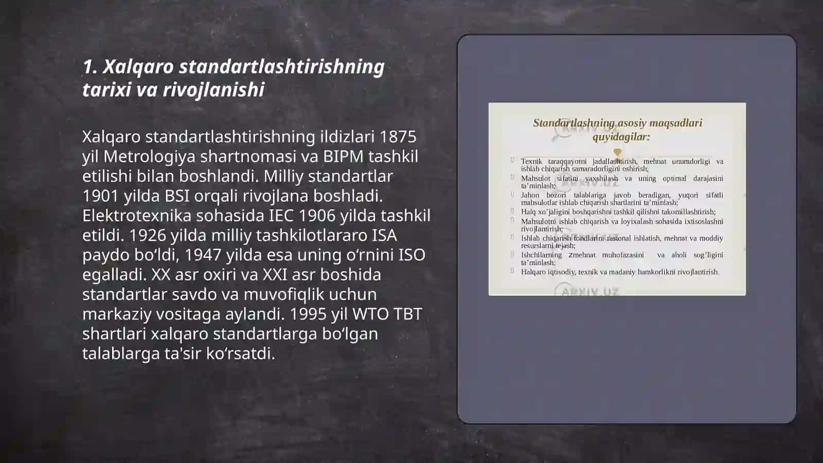 Xalqaro standartlashtirishning tarixi va rivojlanishi 3