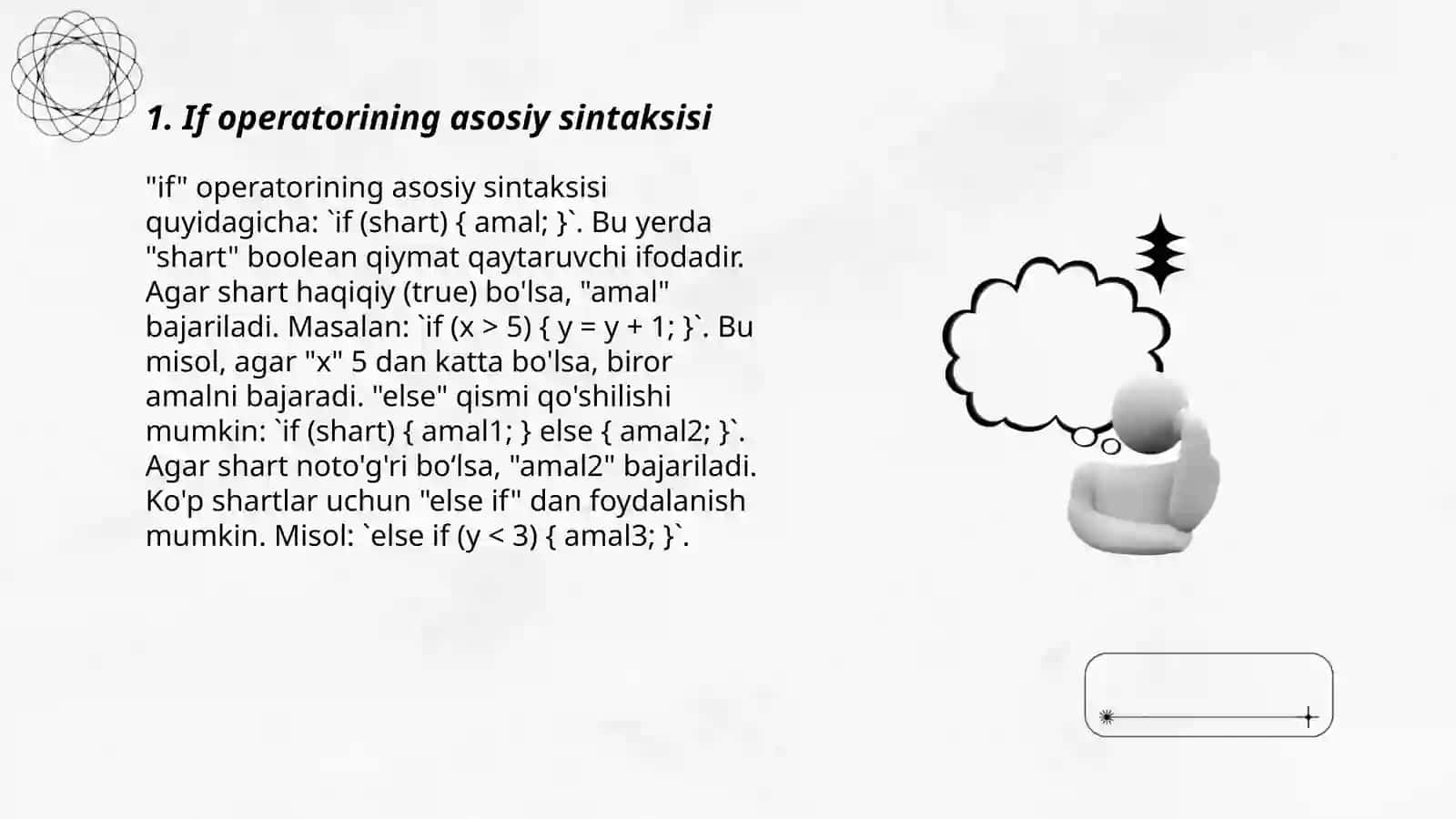 If operatori orqali murakkab konstruksiyalarni hosil qilish 3