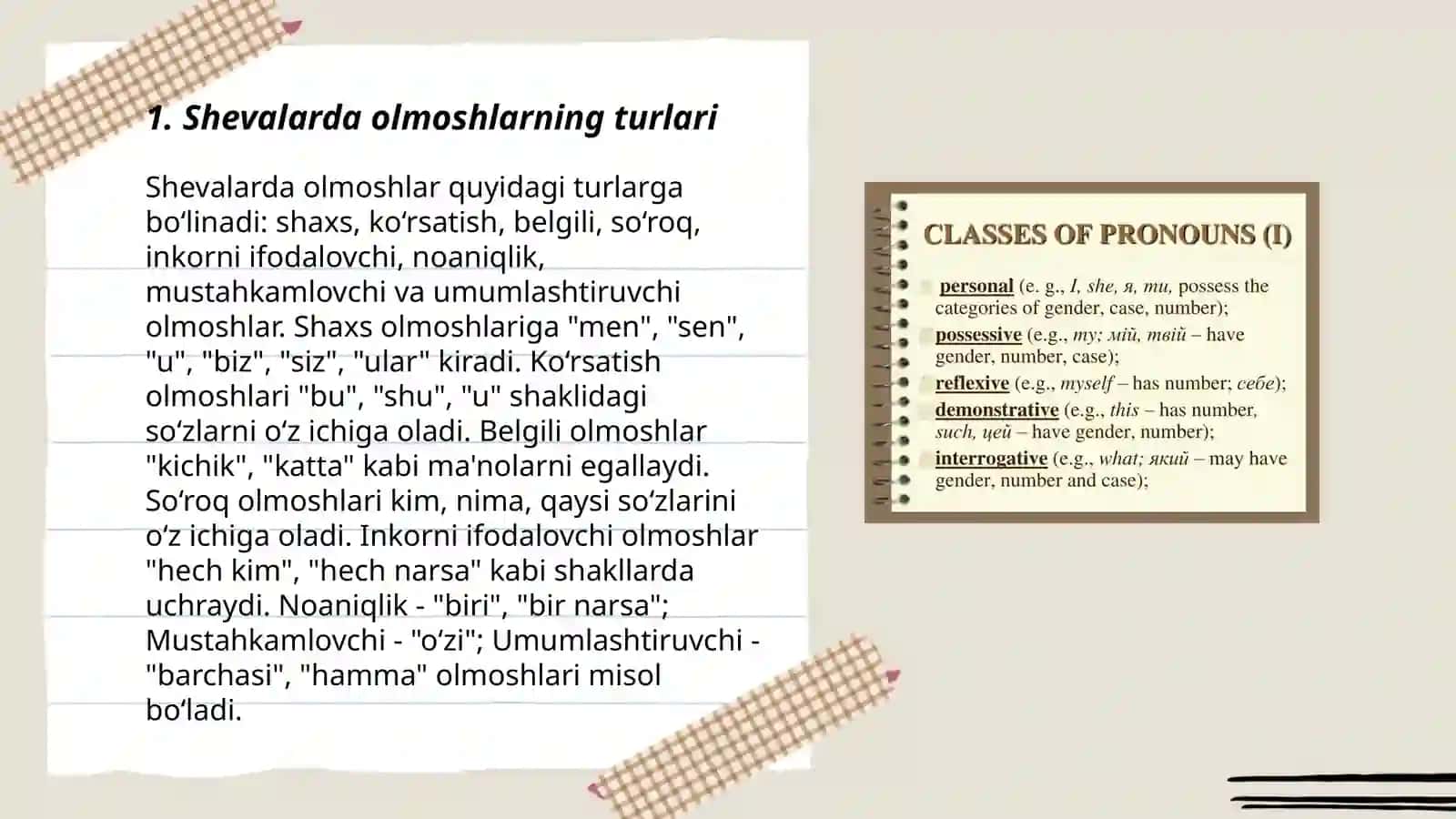 Shevalarda olmoshlarning qo'llanilishi 3