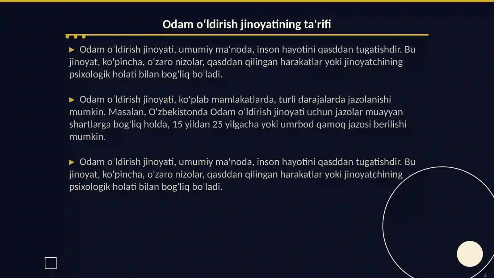 Odamlarni o‘ldirishning xususiyatlari 3