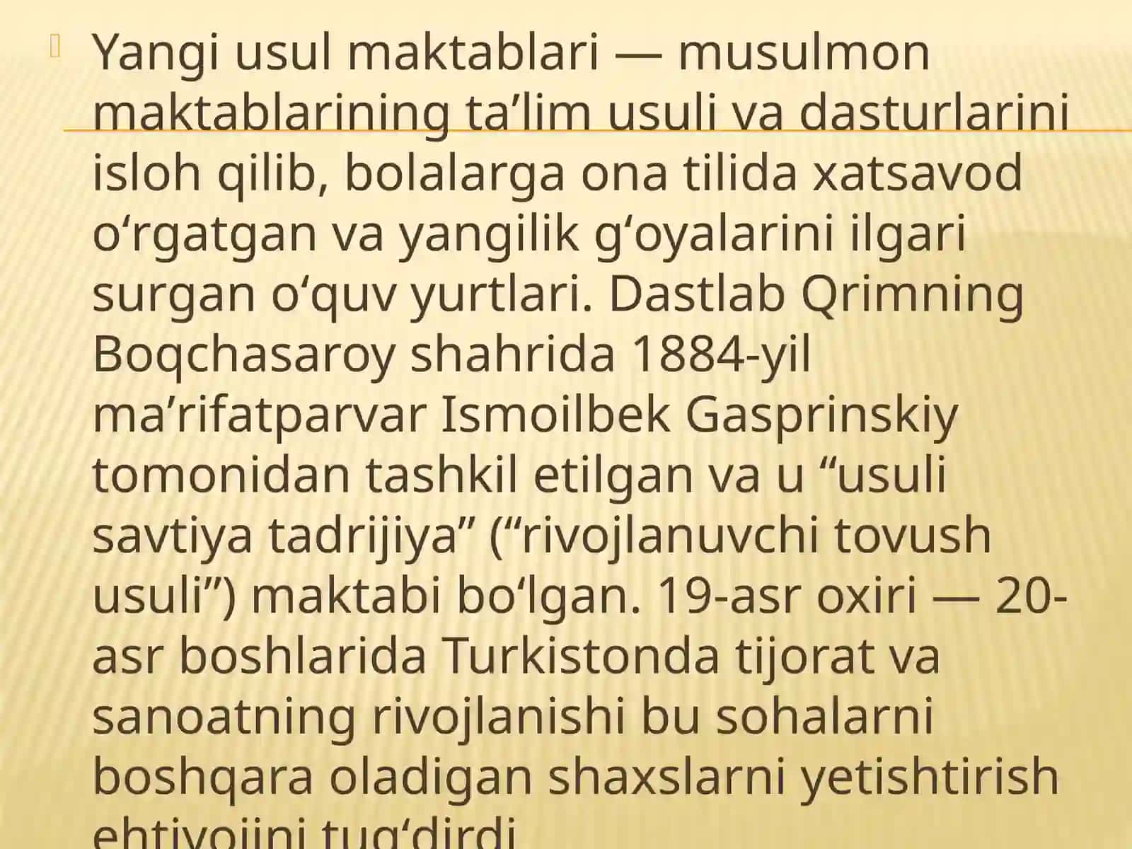 Jadid maktablari tashkil topishi va rivojlanishi 3