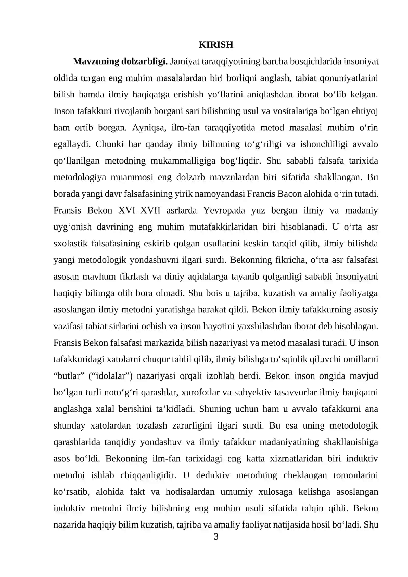 Franses.Bekonning mantiqiy taʼlimotida metod masalasi. 3