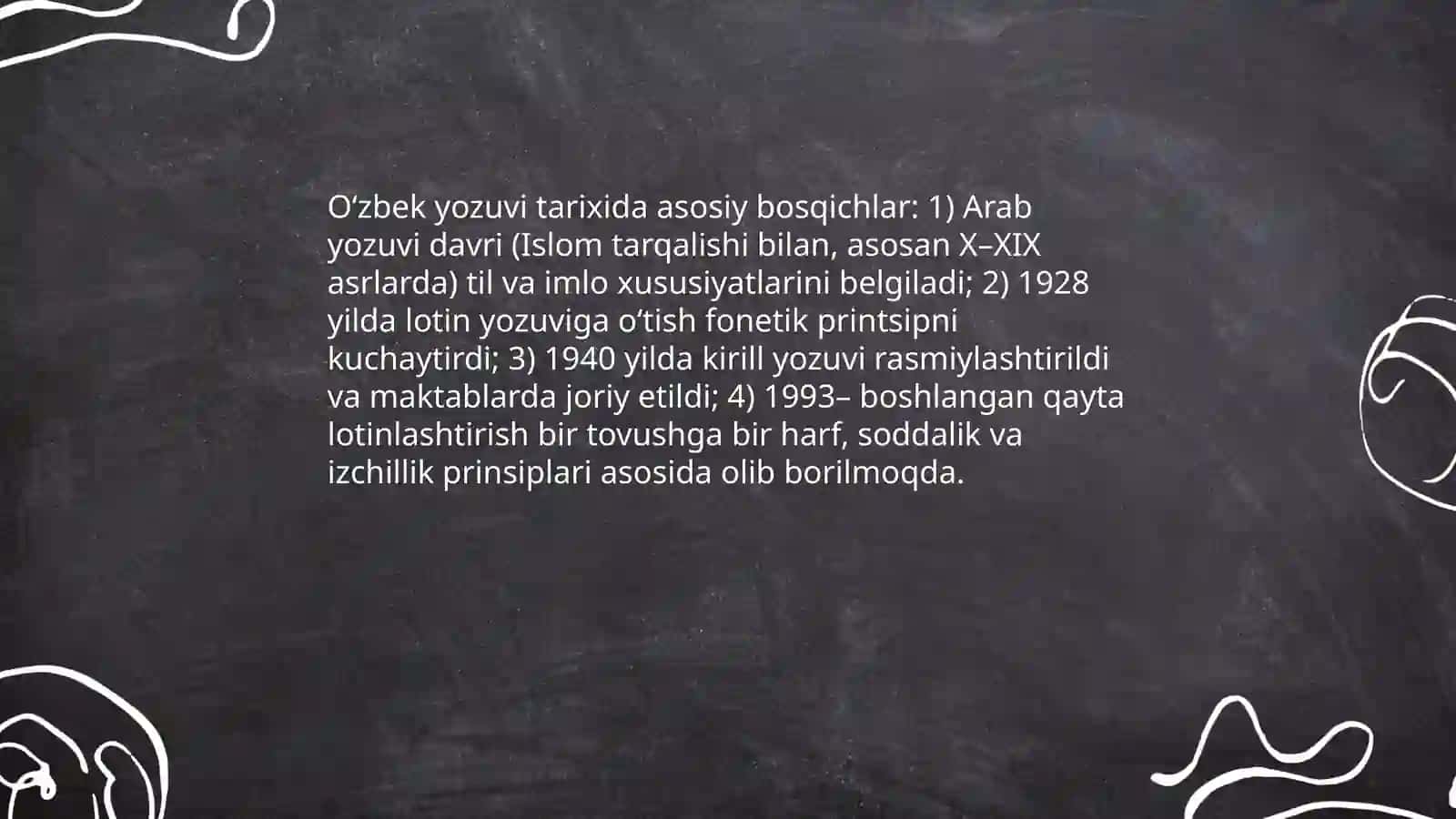 Oʻzbek tilining yozuv taraqqiyoti 3