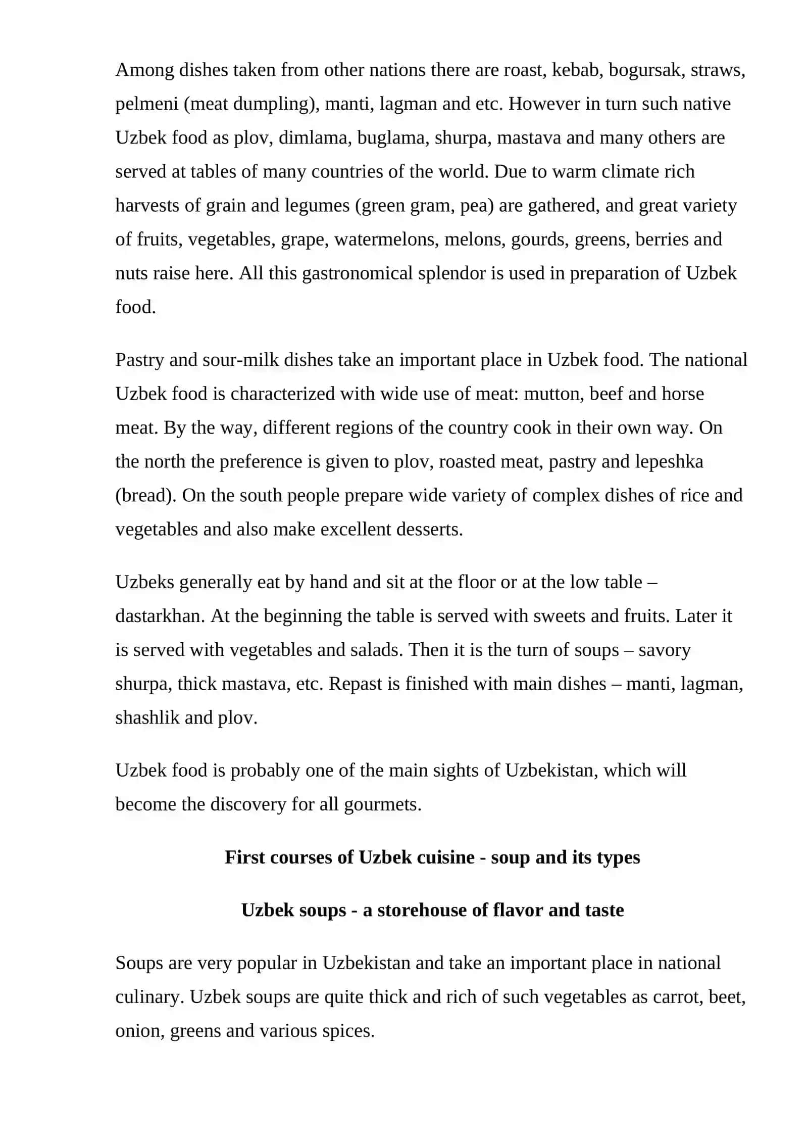 Uzbek Food: Festival of Taste 3