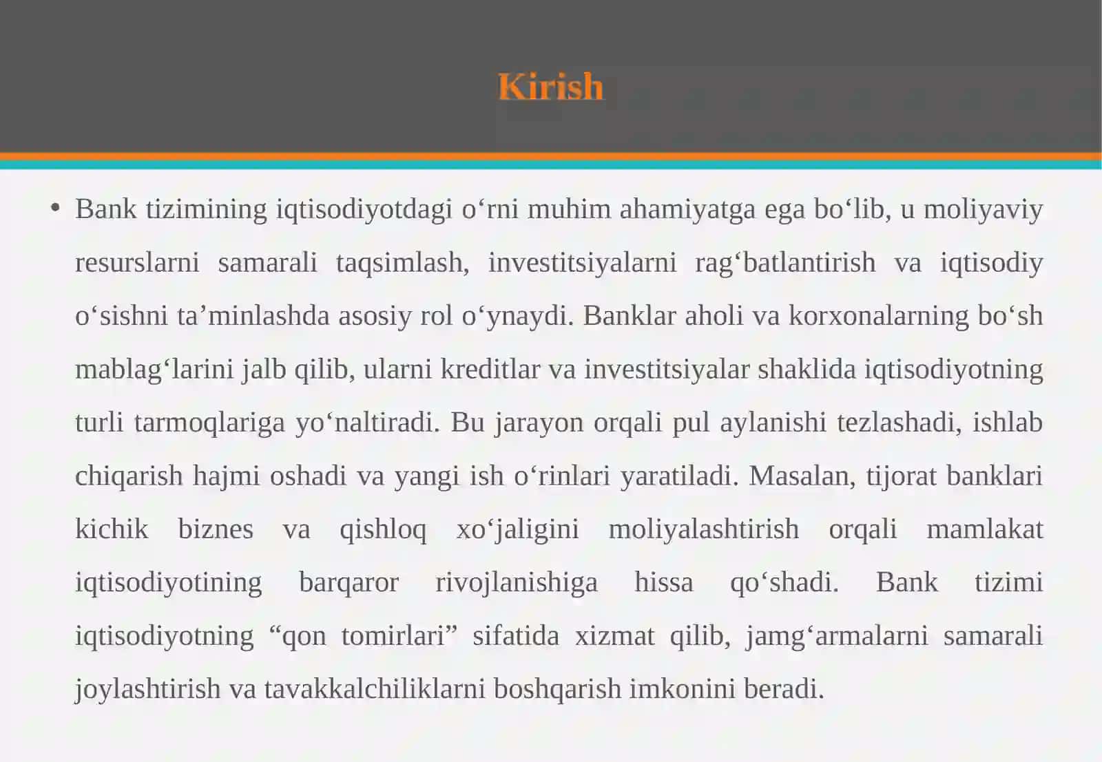 Bank va bank faoliyati tushunchasi 3