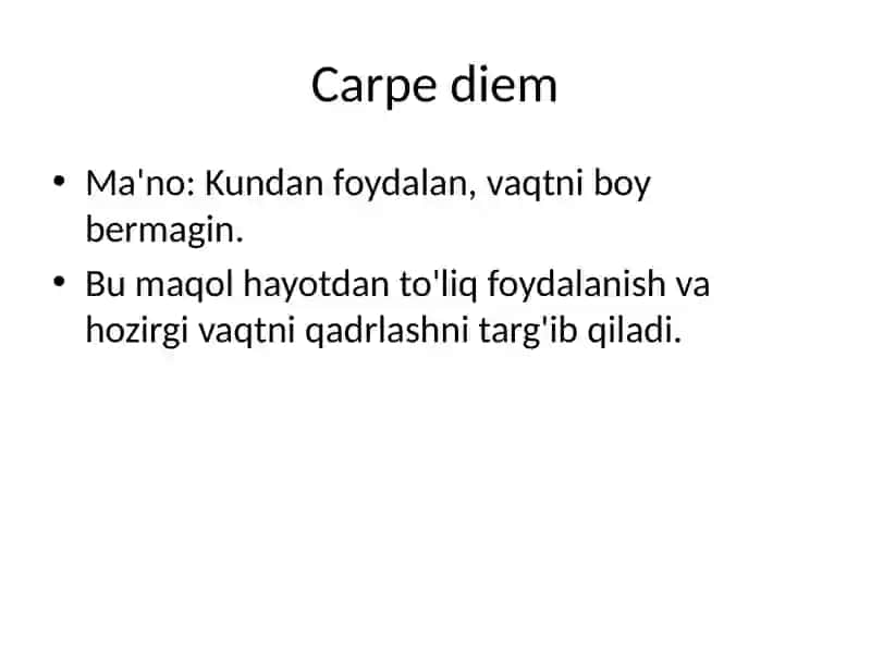 Lotin Tilida Maqollar va Matnlar 3