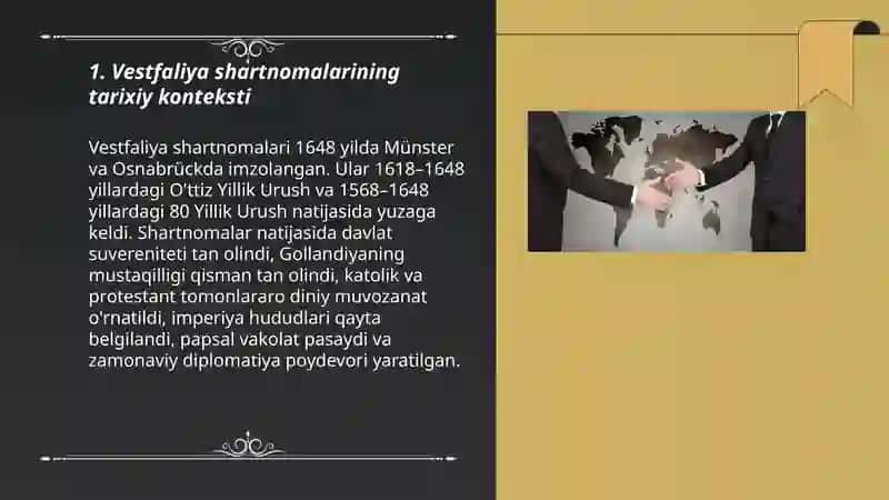 Vestfaliya tizimi va zamonaviy diplomatiyaning boshlanishi 3