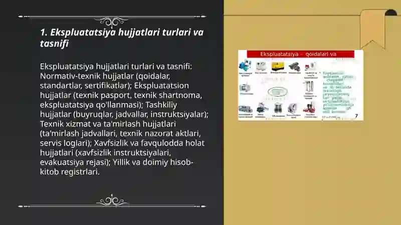 Ekspluatatsiya bòyicha xujjatlar bilan ishlash 3