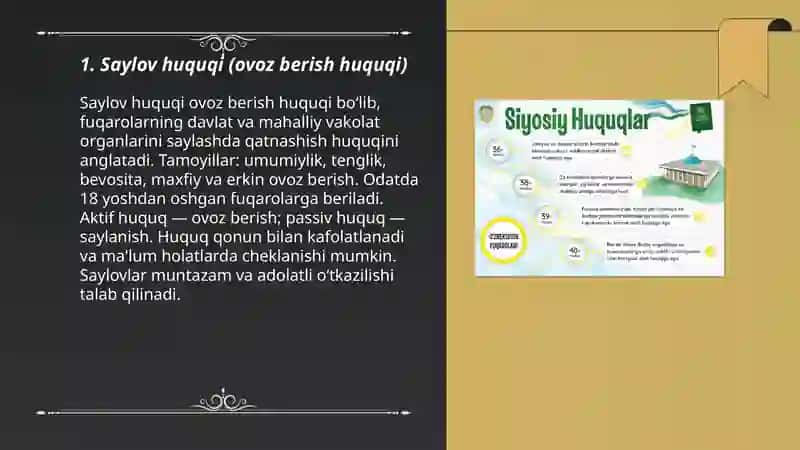 Siyosiy huquqlar 3