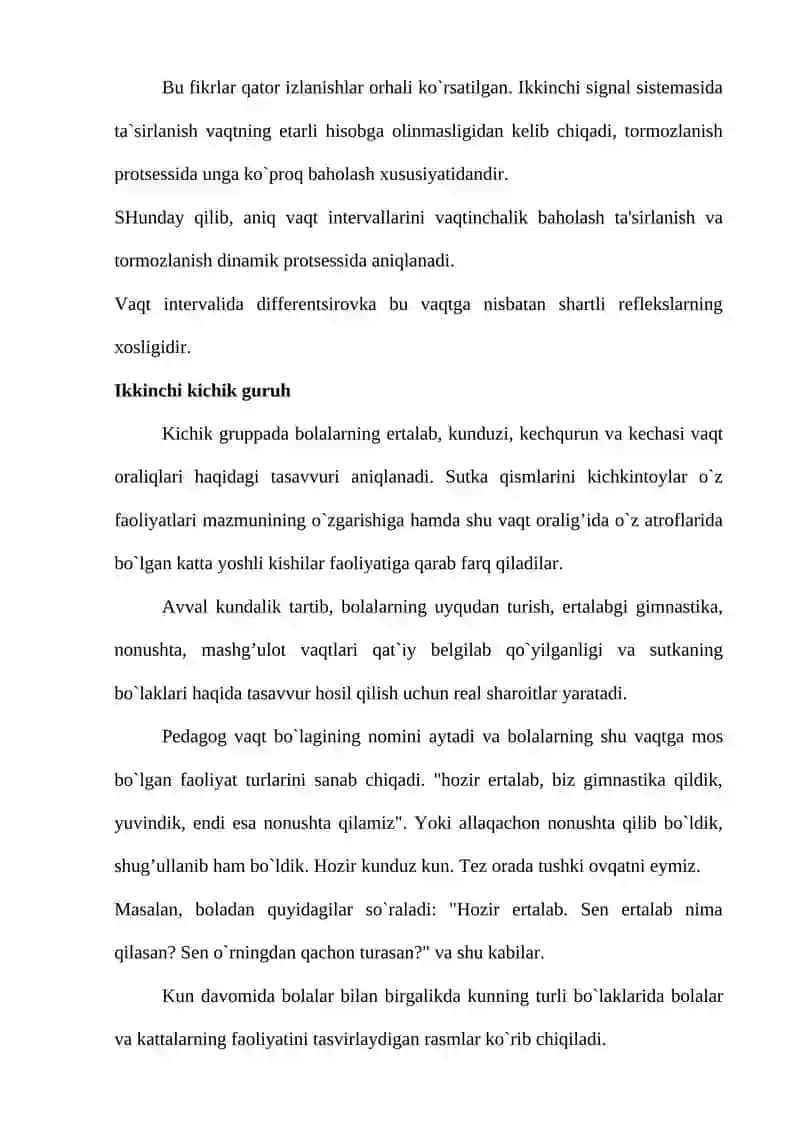BOLALARNI VAQTNI CHAMALASHGA O'RGATISH VAZIFALARI 3