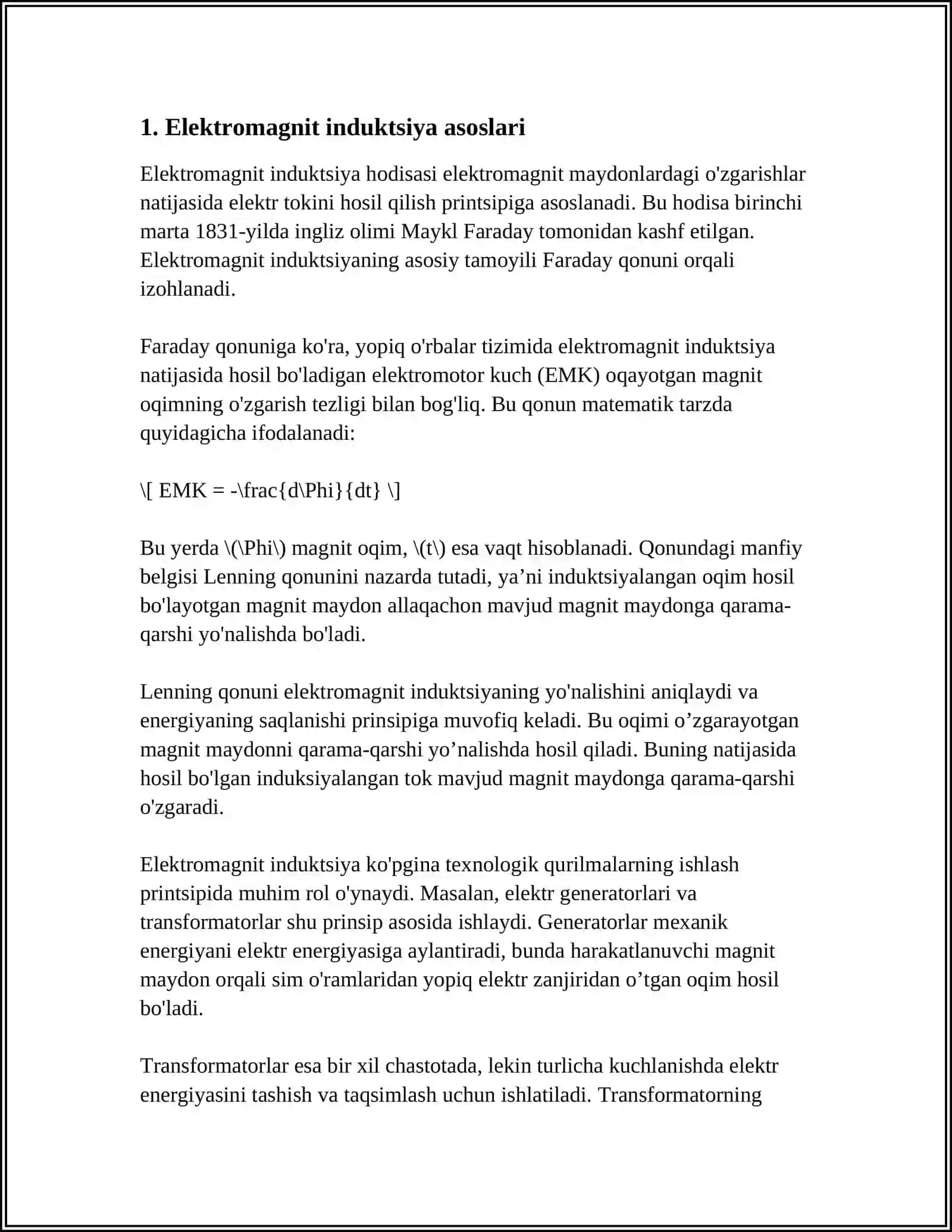 ELEKTROMAGNIT INDUKSIYA HODISASI 3