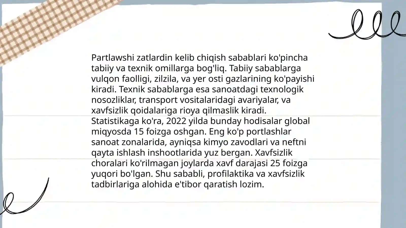 Partlawshi zatlardin oylap tabiliwi 3