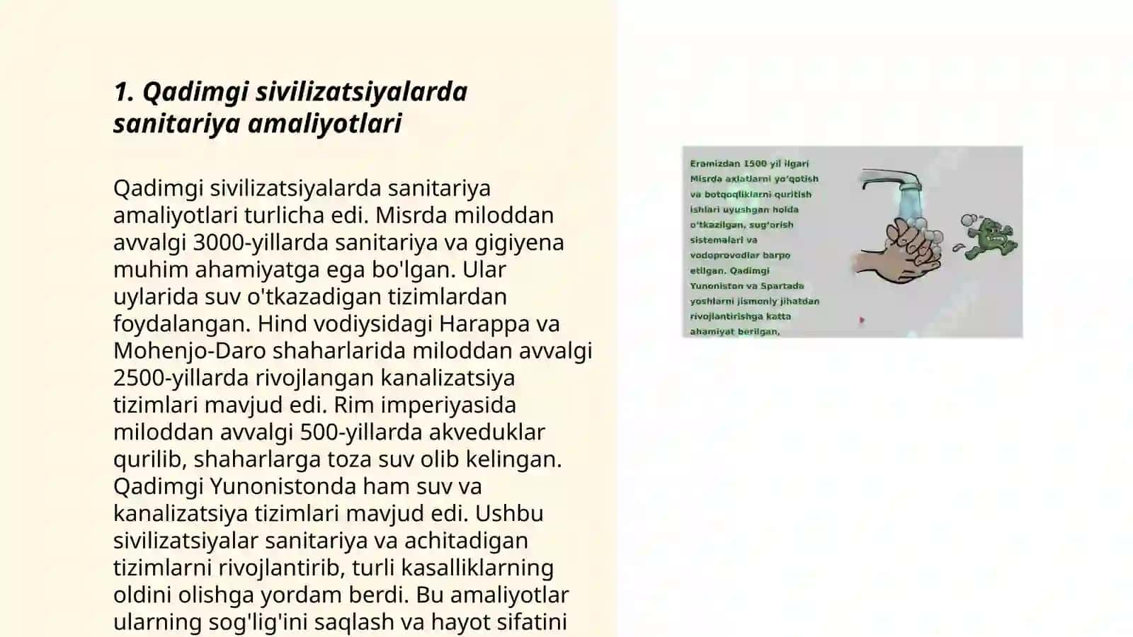 Qadimgi sivilizatsiyalarda sanitariya amaliyotlari 3