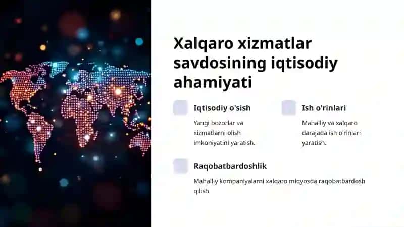 Xalqaro xizmatlar savdosi 3