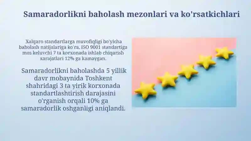 Standartlashtirish Samaradorligini Baholash 3