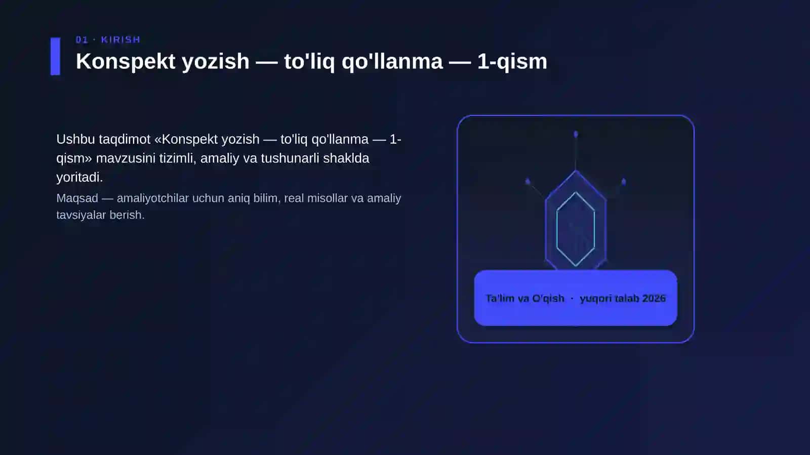 Konspekt yozish — to'liq qo'llanma — 1-qism 3