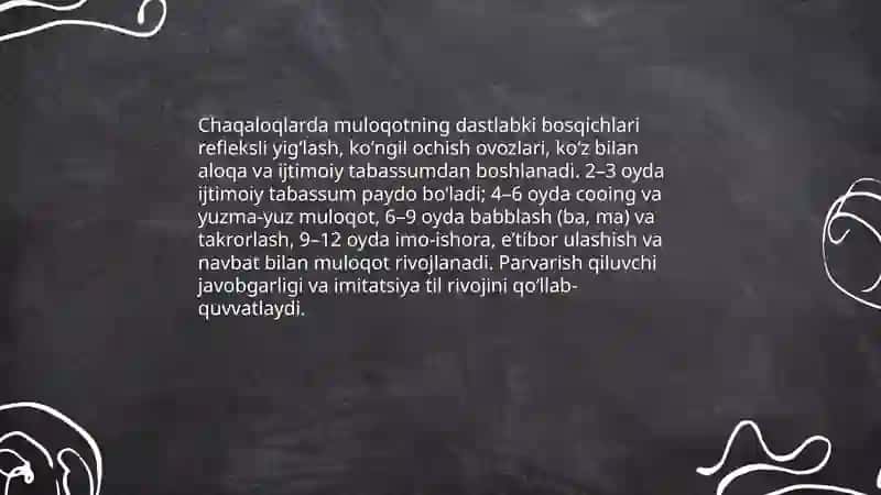 Chaqaloqlik davridagi muloqot 3