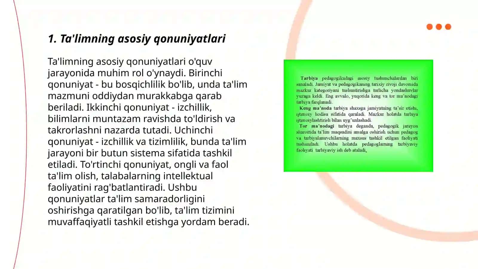 Ta’lim qonuniyatlari va tamoyillari 3