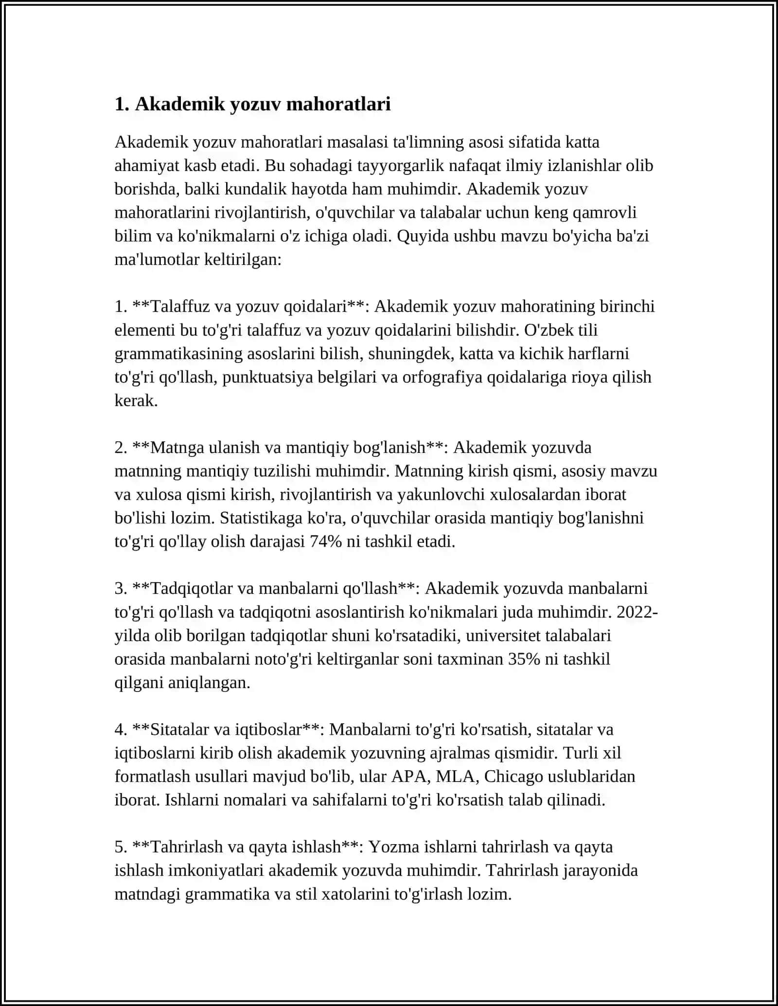 MUSTAQIL ISH Mavzu: AKADEMIK KO’NIKMALAR VA KASBIY KOMPETENTLIK 3